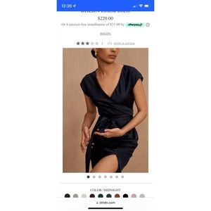 BHLDN Louisa Dress - size 2 - color Midnight - like new condition